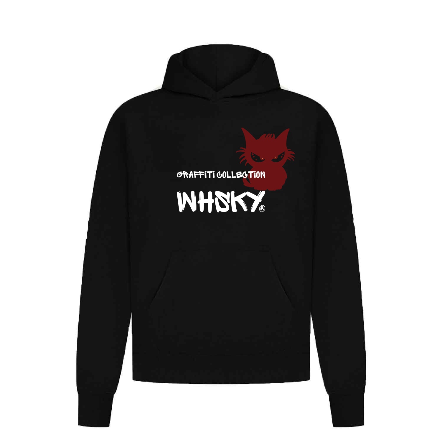 Cats Eyes Oversized Hoodie Black